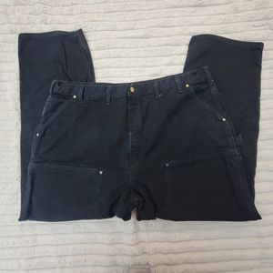 VTG Carhartt Dungaree Men B01 BLK Double Knee Work Pants Union USA